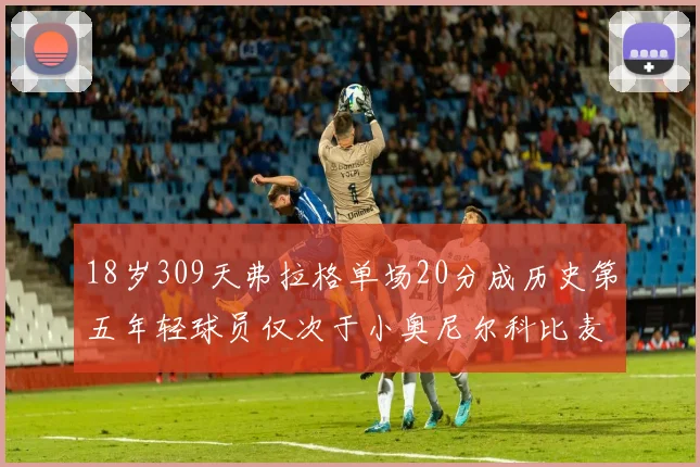 18岁309天弗拉格单场20分成历史第五年轻球员仅次于小奥尼尔科比麦迪和詹姆斯